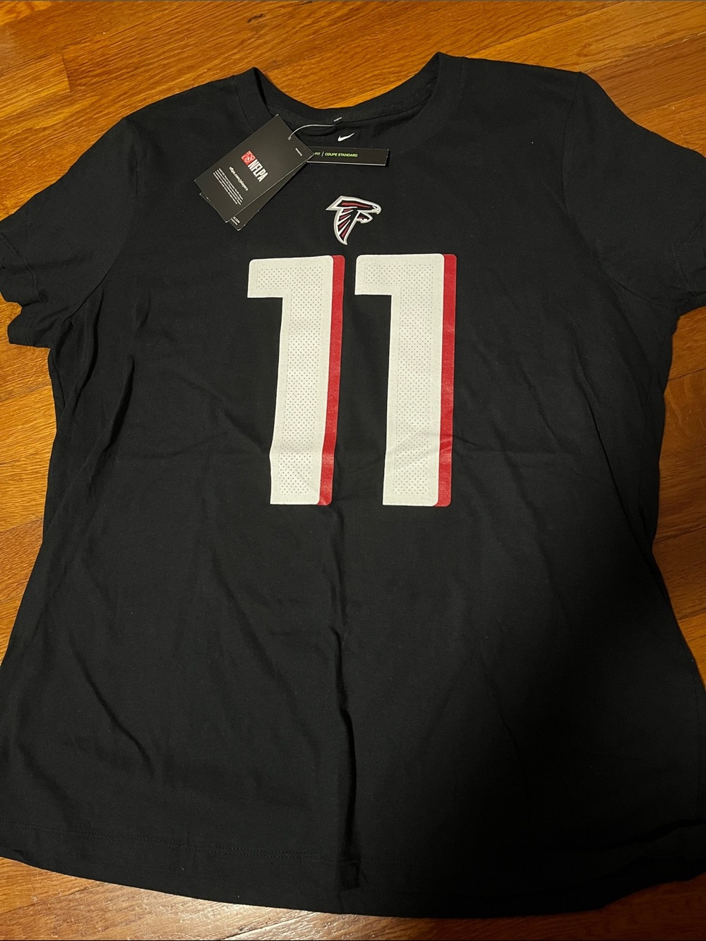 Nike Black Atlanta Falcons #11 Short-Sleeve Tee with White and Red Accents